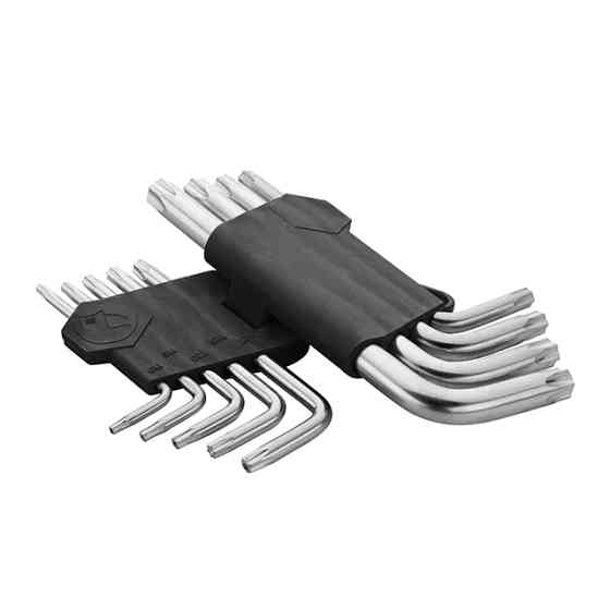Набір ключів Г-подібних TORX, з отвором, 9 шт., Т10-Т50, Cr-V Львів