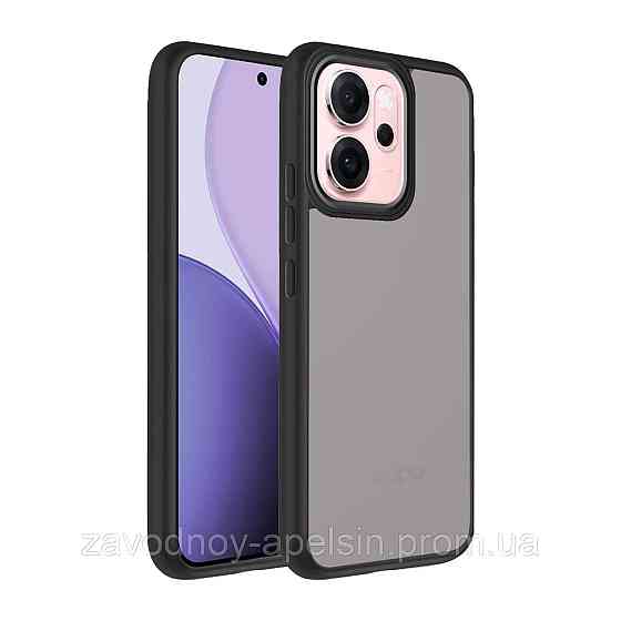 Oppo Reno14 F FS Чехол матовый TPU+PC (черный) Одесса