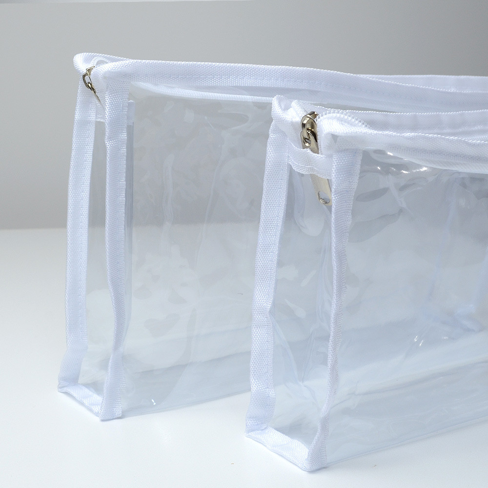 Набір силіконових косметичок трапецій 2шт (Білий) Суми - фото 4