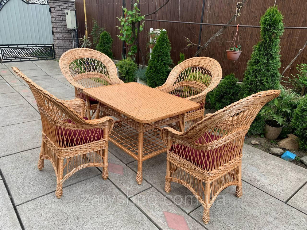 Комплект мебели из лозы в гостинную | комплект плетеной мебели | кресла диван и стол плетеный из лоз Киев - изображение 8