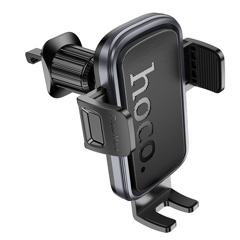 Автотримач для телефона HOCO H78 Vista push-type car holder (air outlet) Black Metal Gray Одеса - фото 3