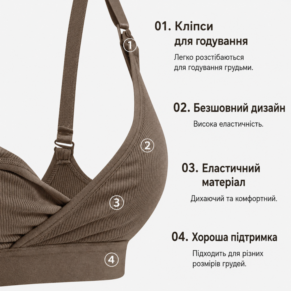 Бюстгальтер-топ бесшовный для беременных и кормящих мам с клипсами и съемными вкладышами размер M Mothercare 4146 черный Кривой Рог - изображение 2