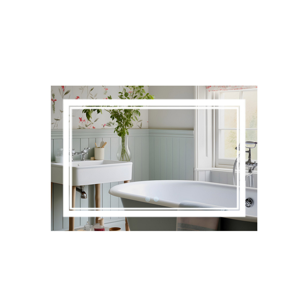 Зеркало Qtap Cardinal 1200х800 с LED-подсветкой Touch, с антизапотеванием, с диммером, рег. темп. цвета (3000-6500K) QT0478C12080 Киев - изображение 1