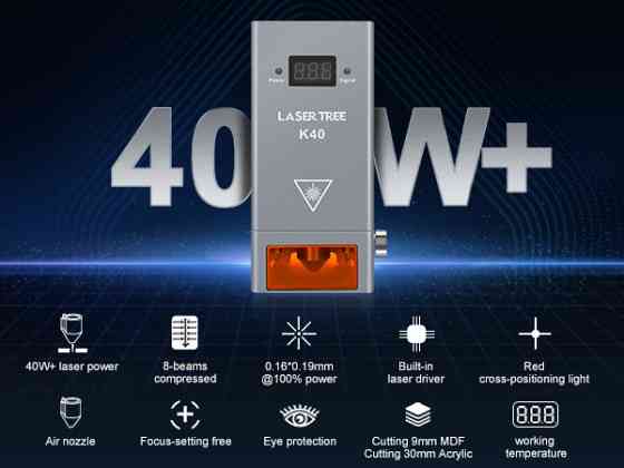 Лазерний різак Laser Tree K40 з подачею повітря 40Вт Київ