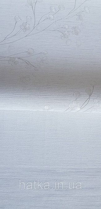Шпалери вінілові на флізеліні Grandeco Anita 1,06х10 гілки квіти еко-стиль білі з перламутром Київ - фото 3
