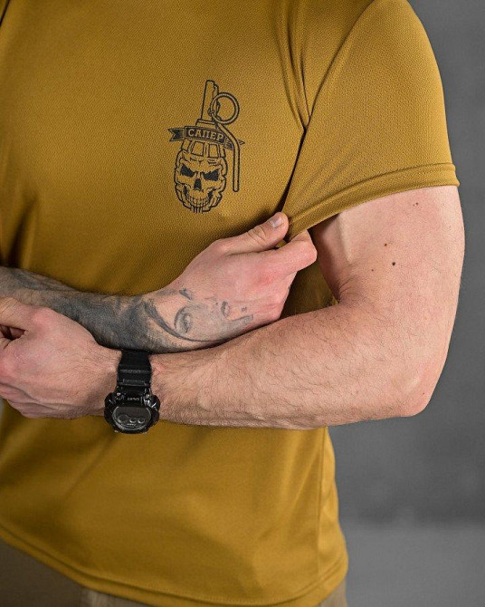 Тактична футболка для відведення поту Сапер coyot ДЛ6512 Одесса - изображение 3