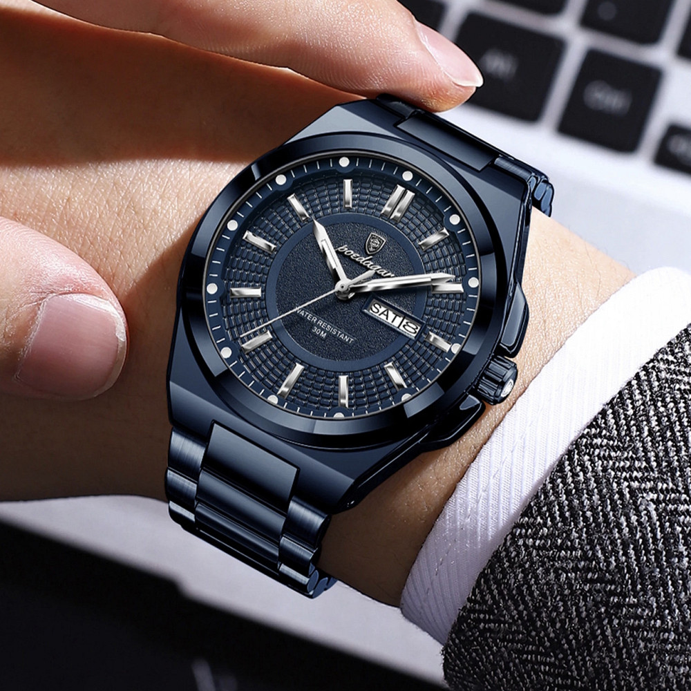 Часы мужские наручные Poedagar Blueline Синий Винница - изображение 20