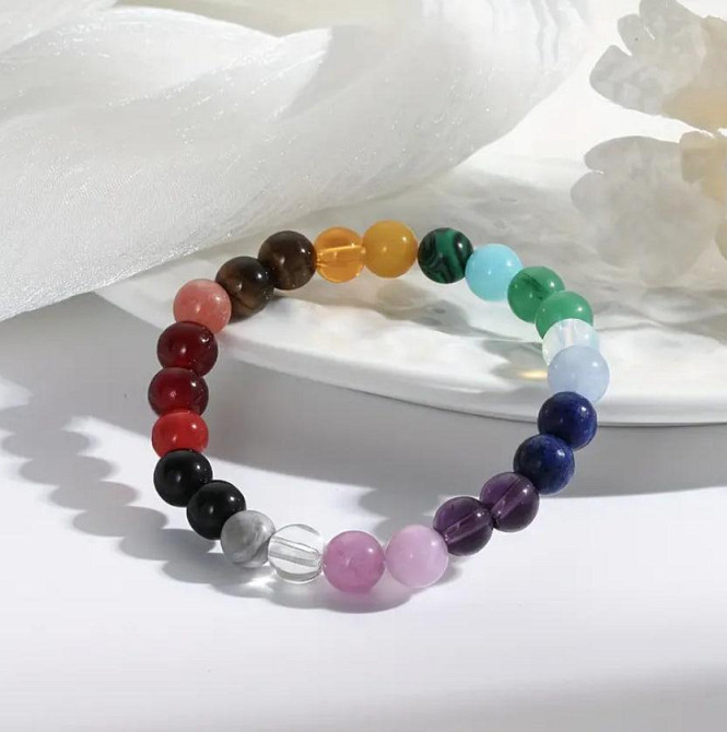 Браслет 7 Чакр из натуральных камней – энергетический браслет для гармонии и баланса. Киев - изображение 5