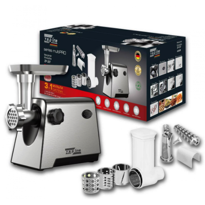 Електром'ясорубка 3в1 4000 Вт Соковичавниця шинка та насадка для ковбаси ZP-00207 (6) Одеса - фото 1