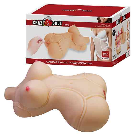 Мастурбатор-торс CRAZY BULL Diana, реалістичний, 37 см х 22 см Sex Aura Київ