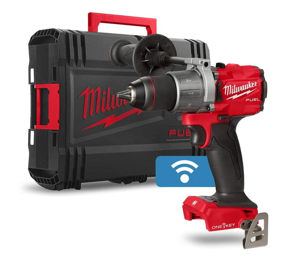 Дрель-шуруповерт аккумуляторный бесщеточный ударный MILWAUKEE M18 ONEPD2-0X, 135Нм (клипса для ремня, боковая ручка, HD кейс) Одесса - изображение 1