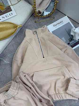 Женский теплый прогулочный костюм двойка из двухстороннего флиса Одесса