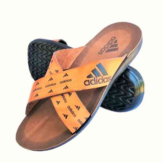 Мужские Шлёпанцы Тапочки Adidas Сланцы Рыжие Адидас ( размеры: 40,41,42,43,44,45) Днепр
