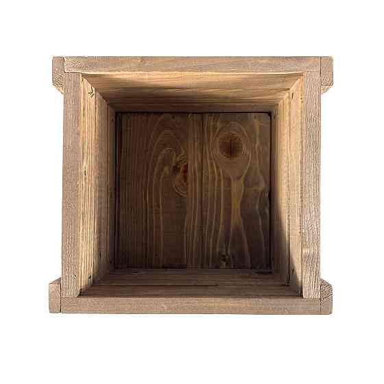 Ящик вазон садовый декоративный для цветов или для хранения вещей из натурального дерева 20х20х17,5 см. Каменец-Подольский