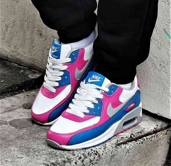 Кроссовки Nike 90 Женские Разноцветные с Амортизацией Цветные Найк (размеры: 37,38,39,40,41) Видео Обзор Днепр