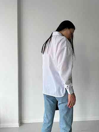 Жіноча базова біла сорочка з бавовни 46/48 Одеса