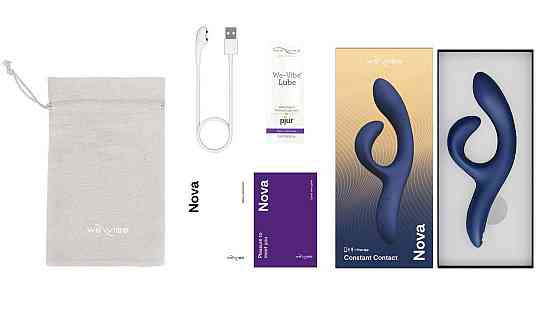 Смарт вибратор-кролик We-Vibe Nova Midnight Blue, эргономичный, регулируемый угол наклона ствола Sex Aura Киев
