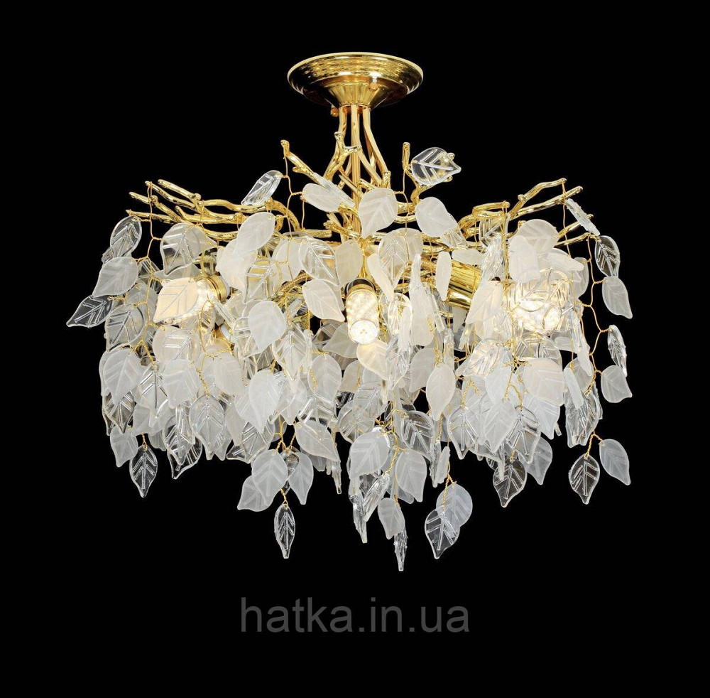 Люстра стельова VALESO 33026/460 золотий на 6 ламп E14 Київ - фото 1