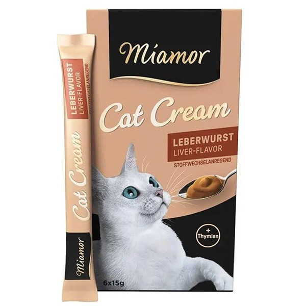Miamor Cream Leberwurst МИАМОР ЛИВЕР крем жидкое лакомство для котов Киев - изображение 1