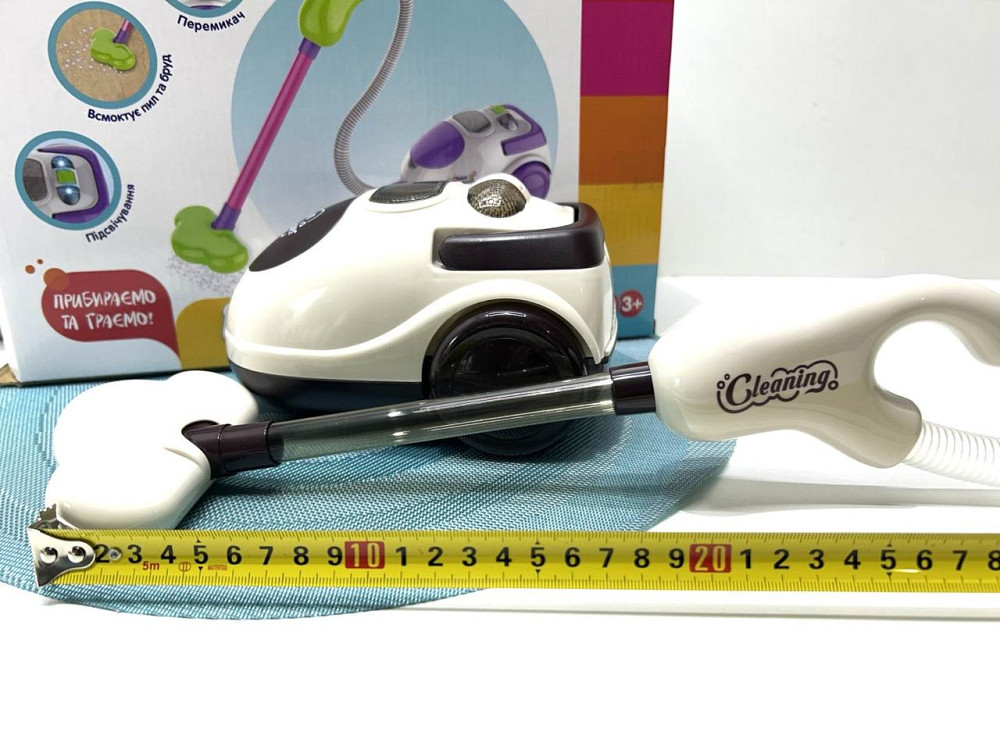 Пилосос іграшковий з пінопластовими кульками з підсвічуванням Білий (6912 A) Чернігів - фото 5