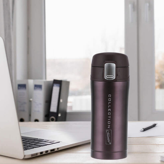 Термочашка 320мл коричневий Maestro MR-1641-32-BROWN Житомир - фото 3