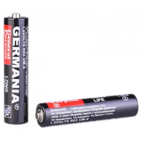 Батарейки МИНИ пальчиковые GERMANIA тип ААА 1шт Коломыя