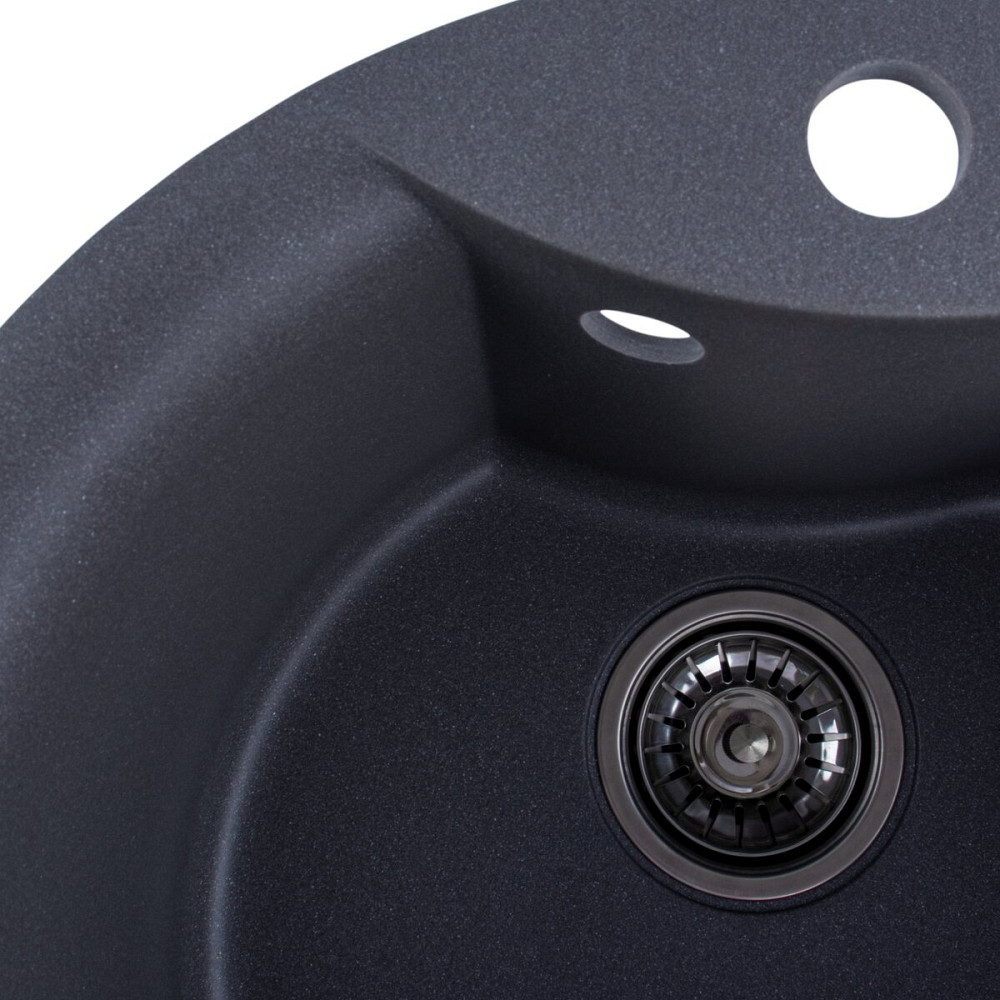 Гранітна мийка для кухні VALESO TURAS 480 матова Сірий мусон Коломыя - изображение 4