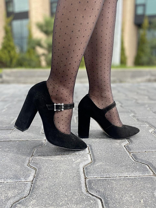 Туфлі жіночі SEE SEVEN чорні натуральна замша каблук 10 см (283/9535) 35р.36р.37р.38р. Коломыя - изображение 5