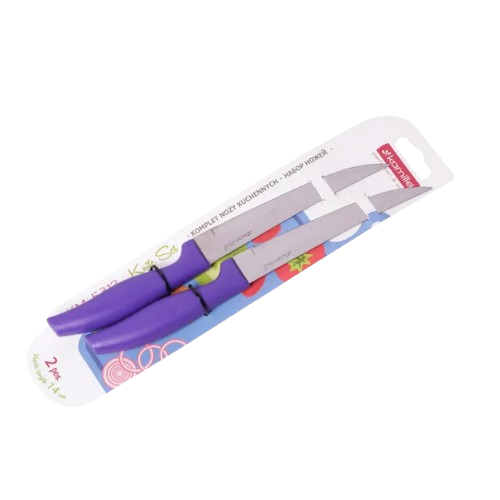 Набір ножів 2 шт/уп лезо 13,5см/ручка 11см нержавіюча сталь пластикові ручки 5312 KAMILLE Житомир - изображение 8