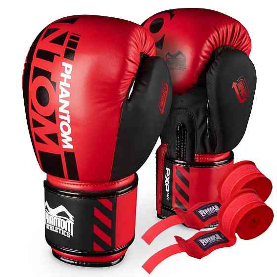 Боксерские перчатки Phantom APEX Red 16 унций (Бинты 4м. в подарок) Киев