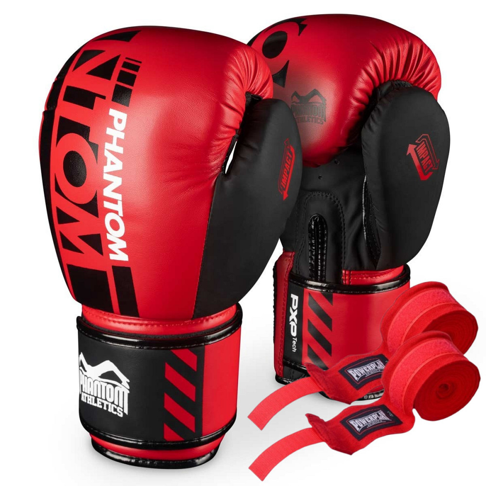 Боксерские перчатки Phantom APEX Red 16 унций (Бинты 4м. в подарок) Киев - изображение 1