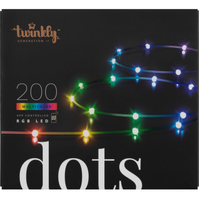 Гірлянда Twinkly Smart LED Dots Lights RGB 200 Gen II, IP44, 10м, прозорий (TWD200STP-BEU) Вінниця - фото 1
