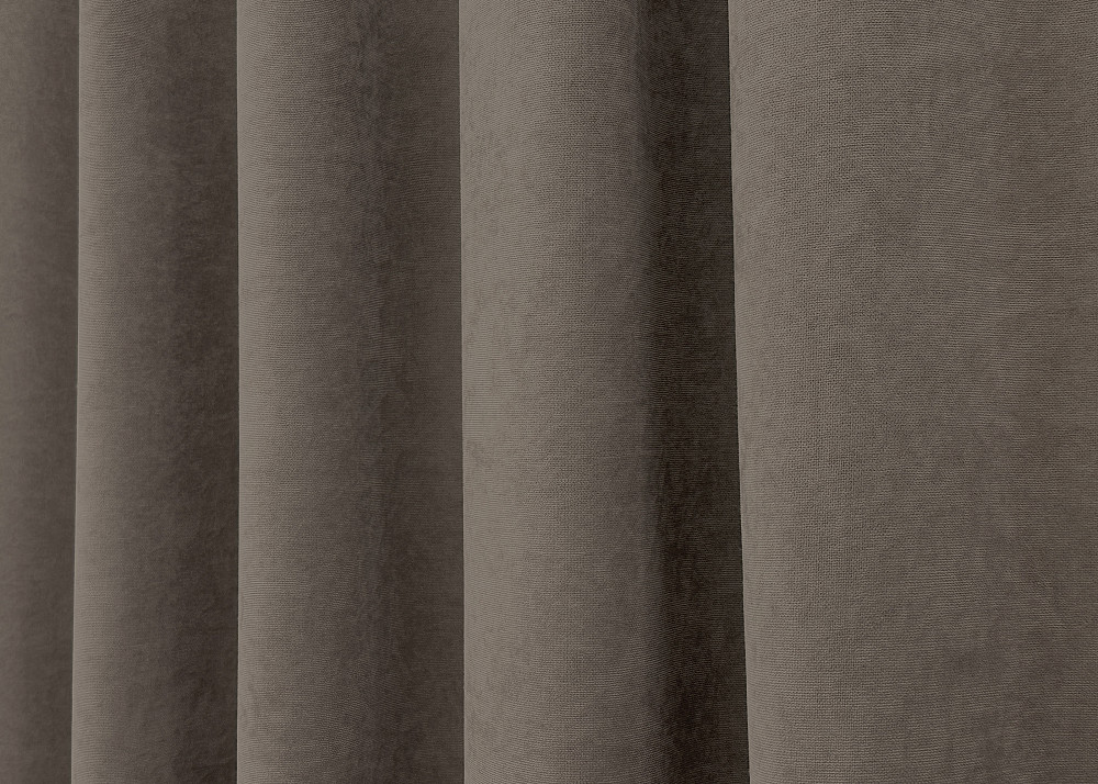 Комплект готовых штор VR-Textil Микровелюр Petek YL № 1707ш Какао 150х295 см 2 шт (33-0606) Киев - изображение 7