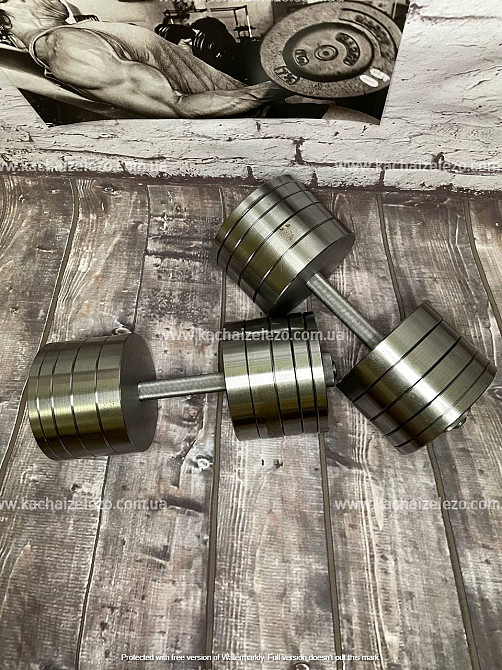 Гантели наборные 2 по 70 кг Гантели, гири, штанги и диски металлические без покрытия Киев - изображение 7