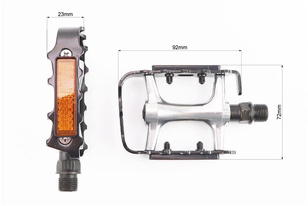 Педалі MTB 9/16" (101x71x23mm) алюмінієві, сріблясто-чорні VM248DU Київ - фото 2