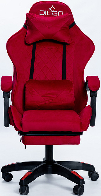 Крісло геймерське DIEGO ALCANTARA PRO Red Київ - фото 2