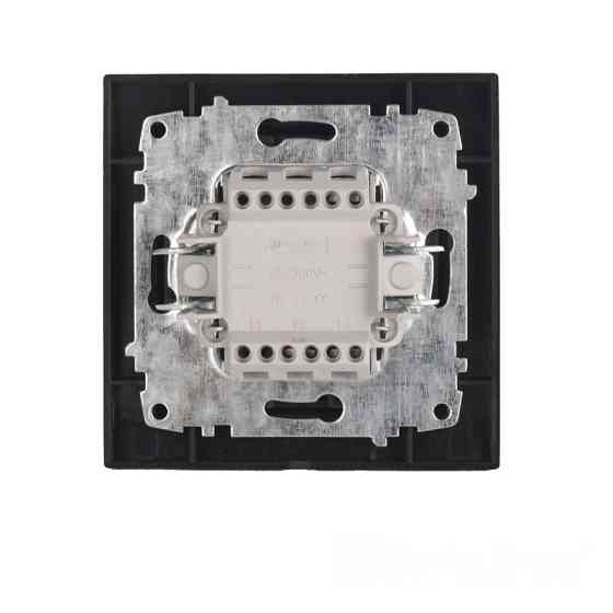 Вимикач одноклавішний прохідний, Enzo  бездоганний графіт Дніпро