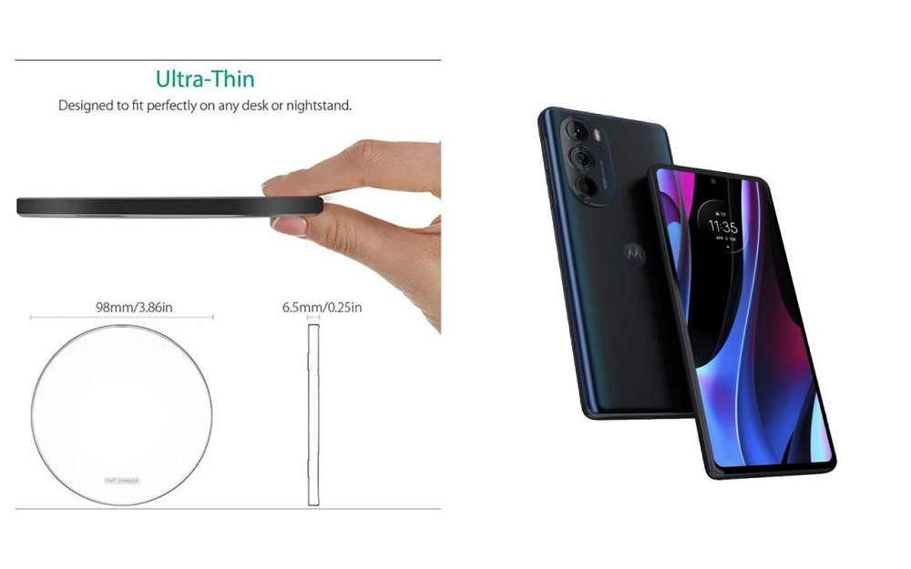 Бездротовий зарядний пристрій Copper до 30W для LG G8 THINQ, G8S ThinQ, G8X ThinQ, USB-C, LED Київ - фото 3
