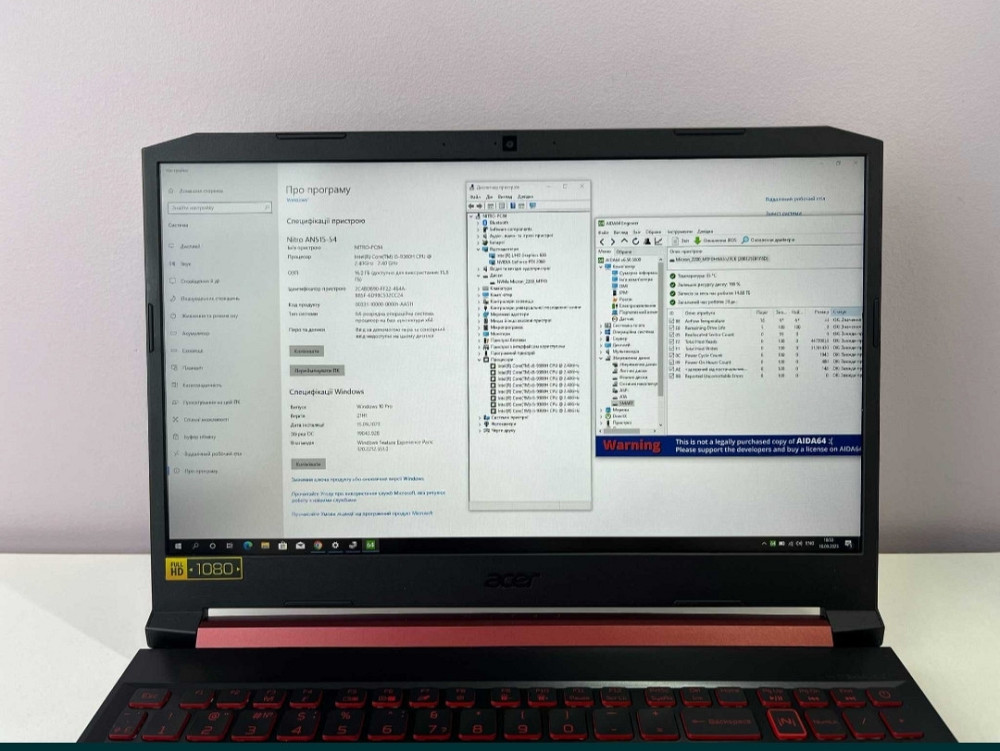 Aser Nitro 5RTX 2060 6Gb SSD 512 Gb RAM 16Gb i5 9300H IRS. Ноутбук Acer Nitro 5 Київ - фото 8