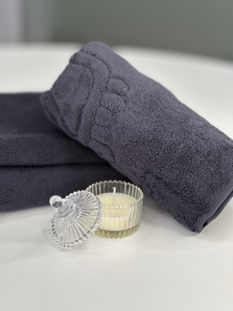 Комплект махрових рушників + килимок для ніг Ideal Textile графіт Чернівці