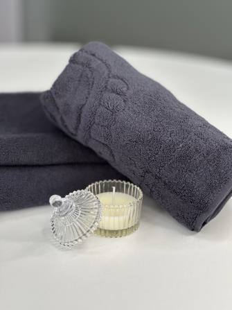 Комплект махрових рушників + килимок для ніг Ideal Textile графіт Чернівці - фото 4