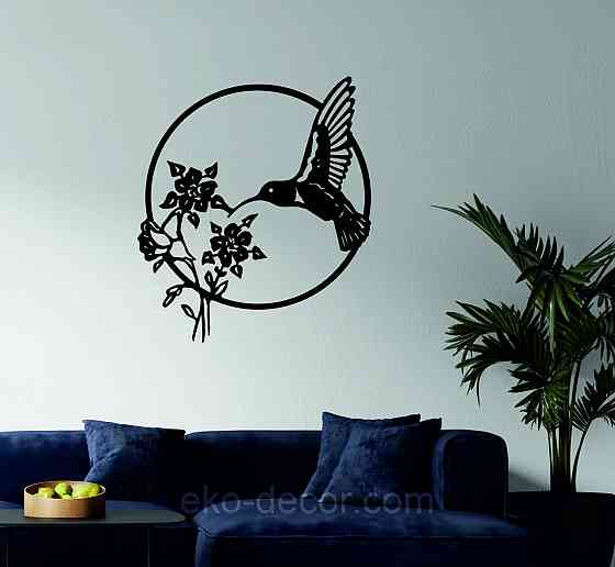 Декоративне настінне 3D Панно «Колибри» Декор на стіну з об'ємом Київ