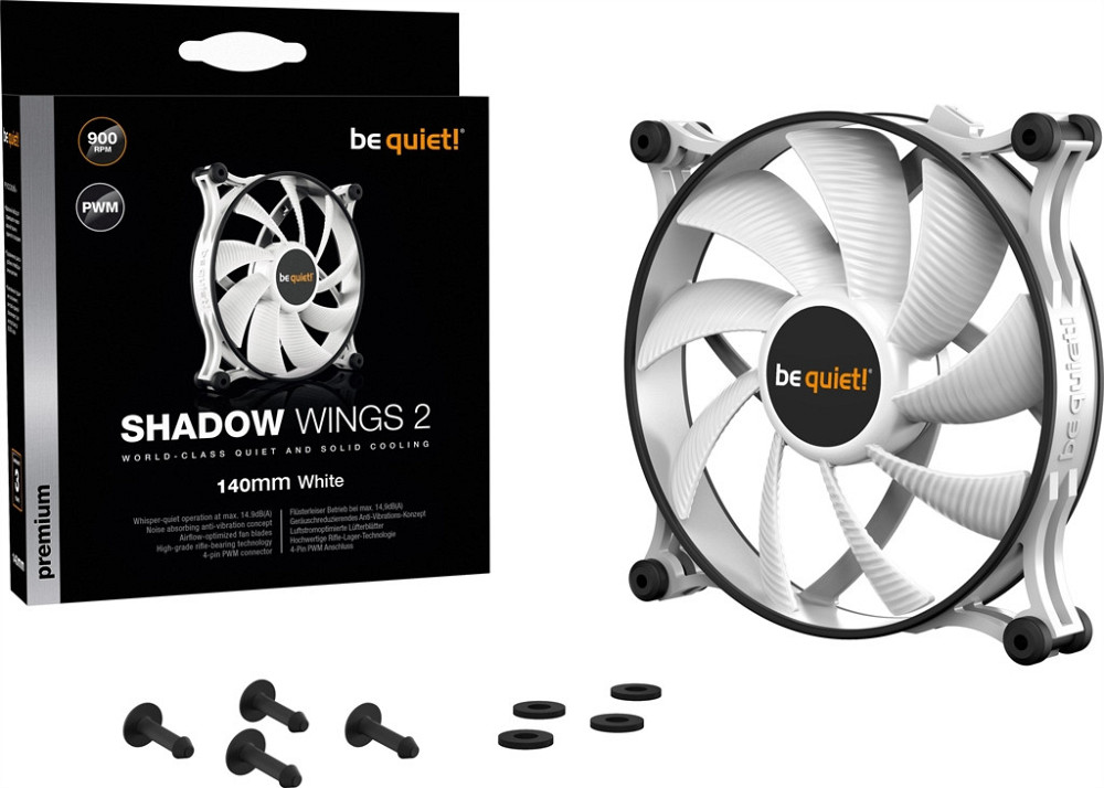 Вентилятор be quiet! Shadow Wings 2 140mm PWM White (BL091) ( 24149 ) Харьков - изображение 2