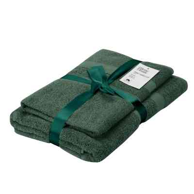 Полотенце Ardesto набор махровых Splendid 50х90 см, 70х140 см, 2шт, 100% хлопок, зеленый (ART2359GE) Винница