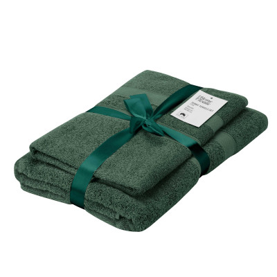 Рушник Ardesto набір махрових Splendid 50х90 см, 70х140 см, 2шт, 100% бавовна, зелений (ART2359GE) Вінниця - фото 1