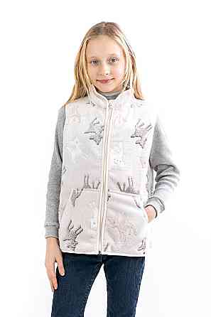 Жилет дитячий, темно-синій, бежевий, темно-сірий топ Крохатушка одяг Київ