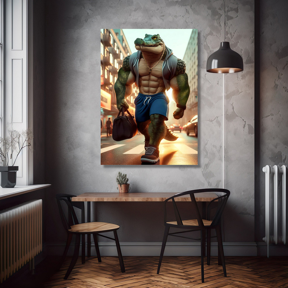 Картина Холсті в спортзал  Крокодил KLM_7 Київ - фото 2