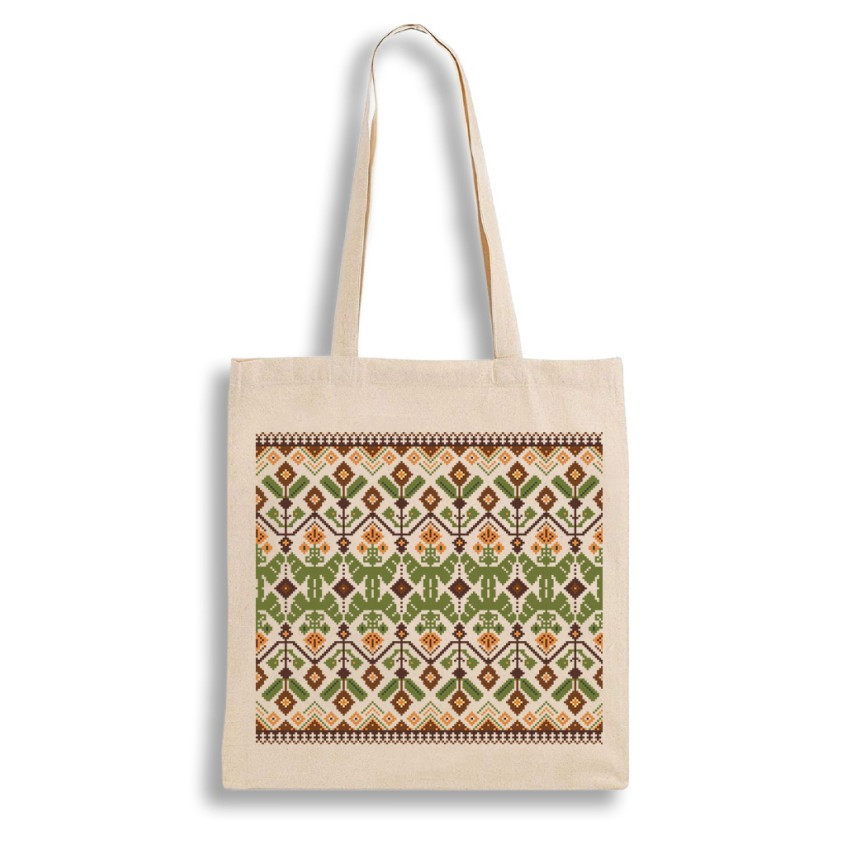 Екошопер BookOpt BK 4111 Карпатська вишивка бежевий Киев - изображение 2