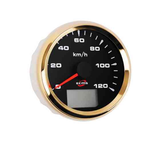 Gps Спідометр Ecms Hmg3-Bg-120Kl Діаметр 85Мм Рамка — Золото Дисплей — Чорний 902-00078 Київ