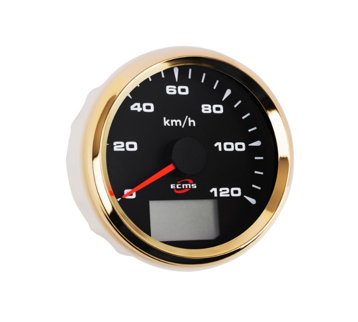 Gps Спідометр Ecms Hmg3-Bg-120Kl Діаметр 85Мм Рамка — Золото Дисплей — Чорний 902-00078 Київ - фото 1